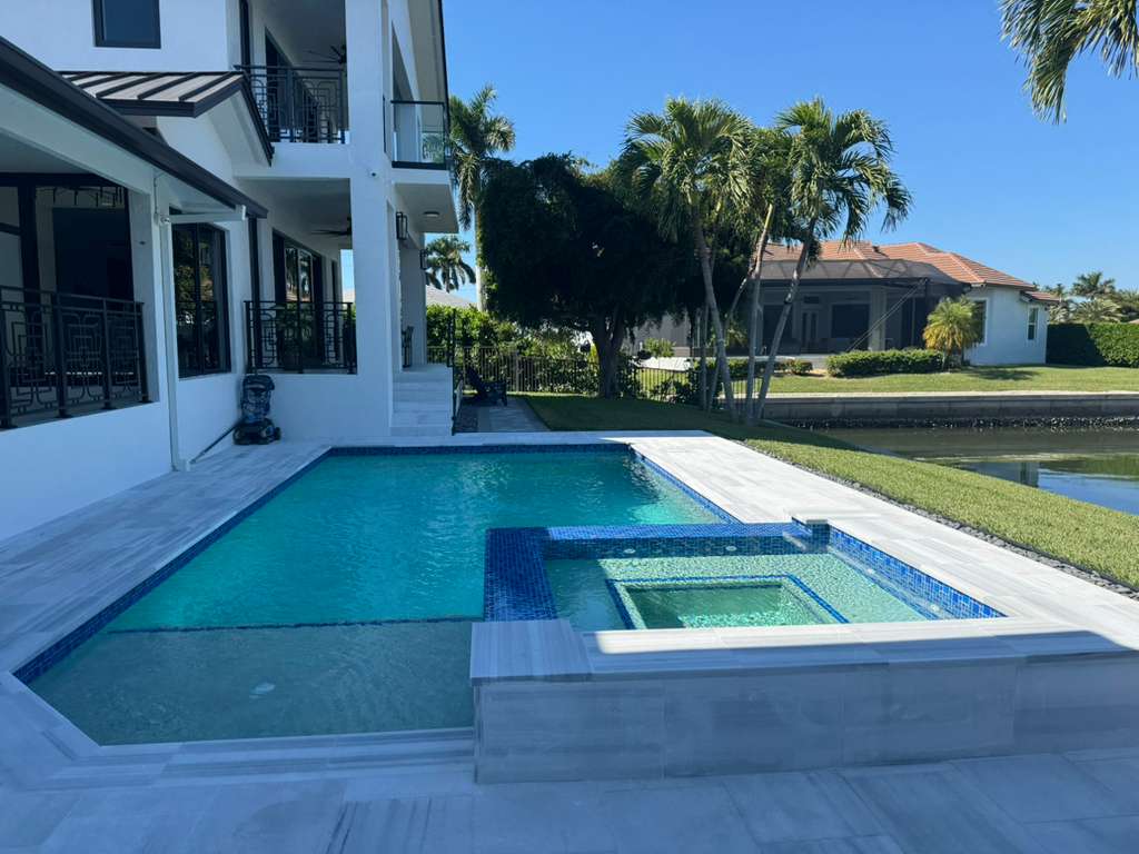 Image of a nice swimming pool in a luxury house